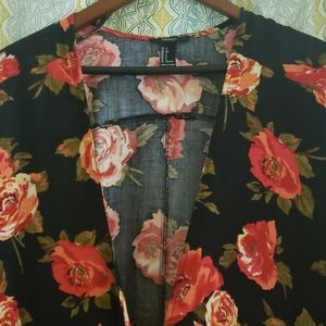 Floral Print Kimono